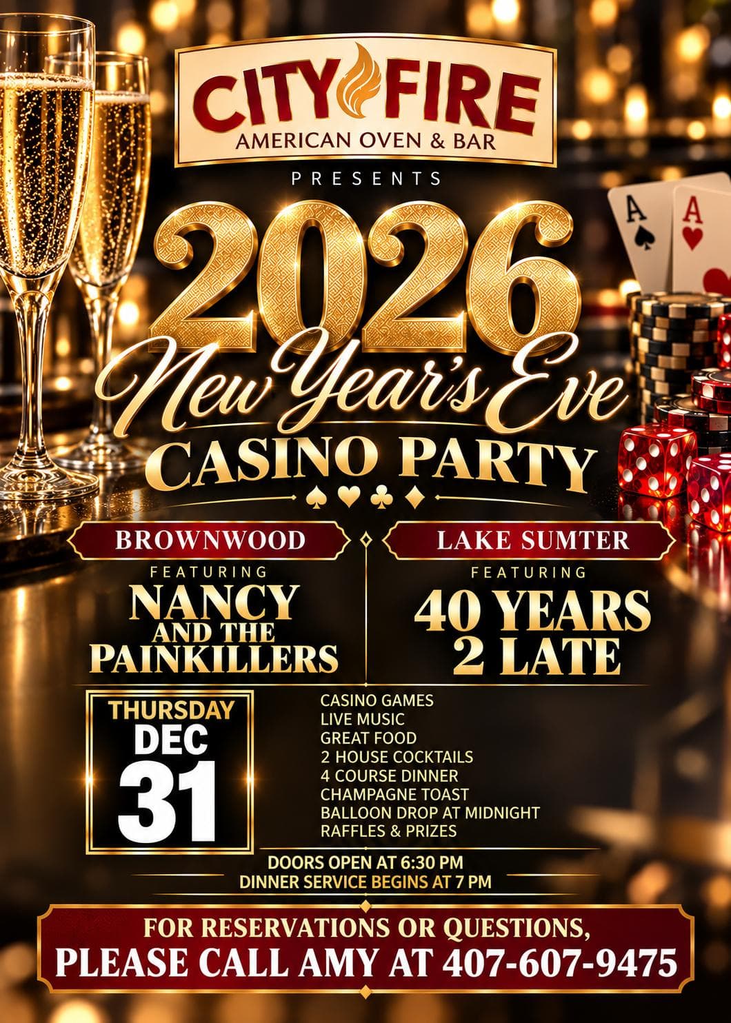 City Fire upcoming event flyer